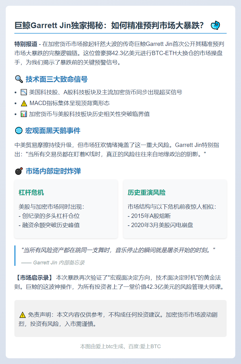 Jin预测暴跌：超买信号与贸易紧张加剧