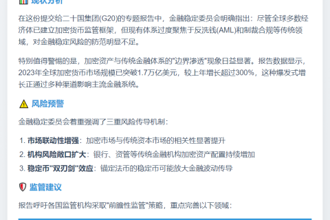 FSB警告G20：加密资产威胁金融稳定