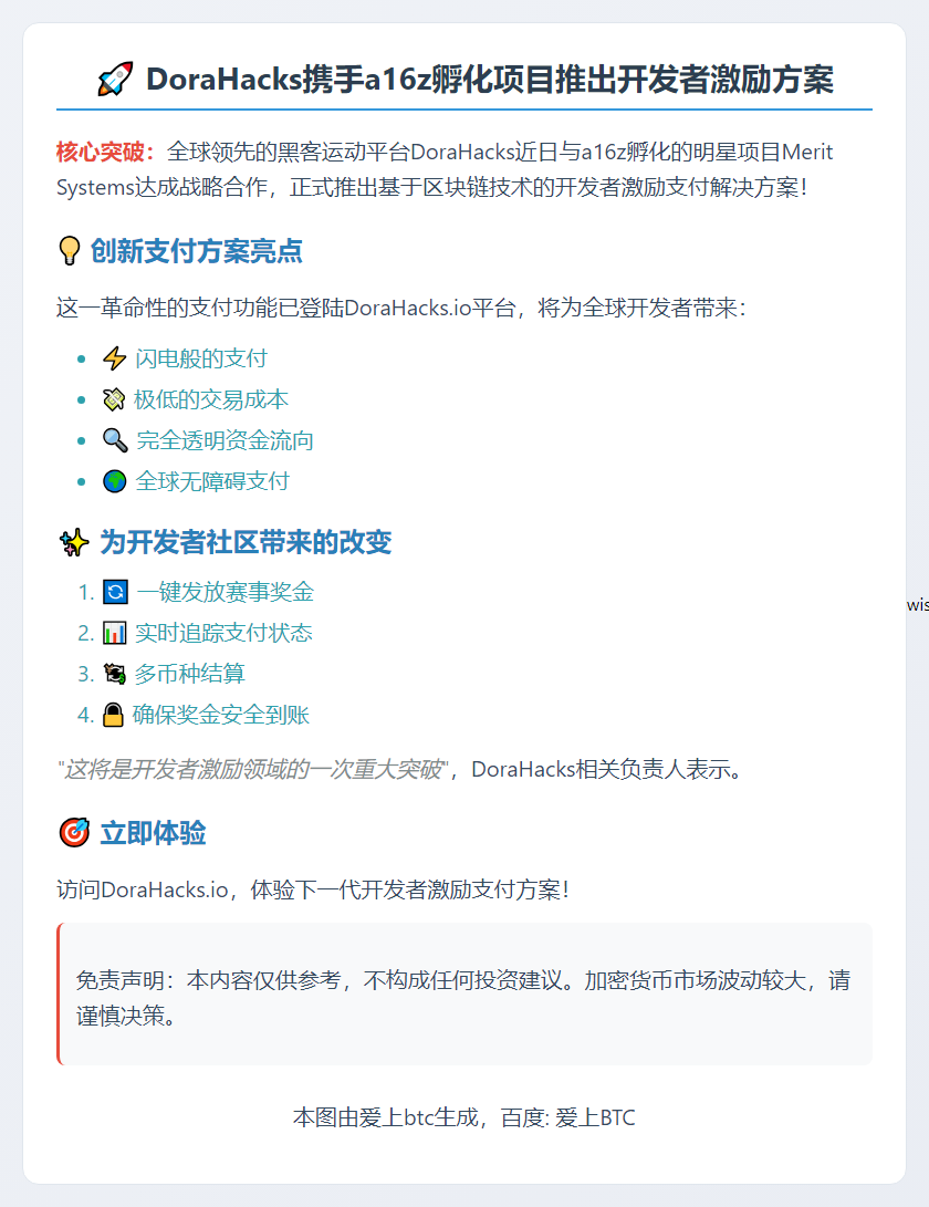 DoraHacks与Merit推出开发者激励方案