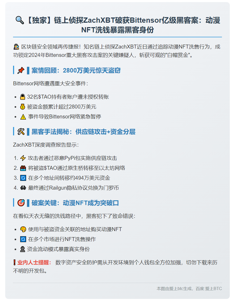 黑客追踪：NFT洗售暴露Bittensor漏洞
