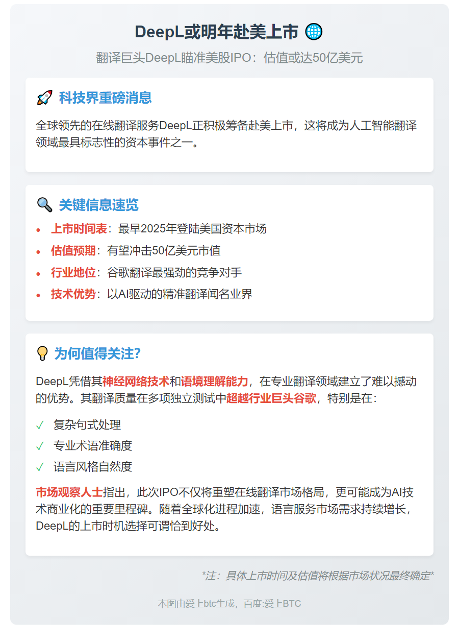 DeepL或明年赴美上市
