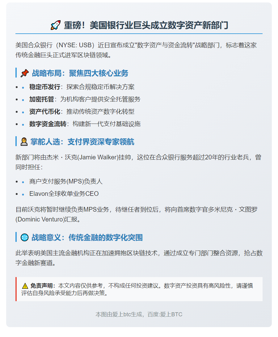 美银成立数字资产部门