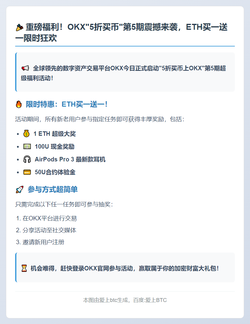 OKX第5期：ETH买一送一