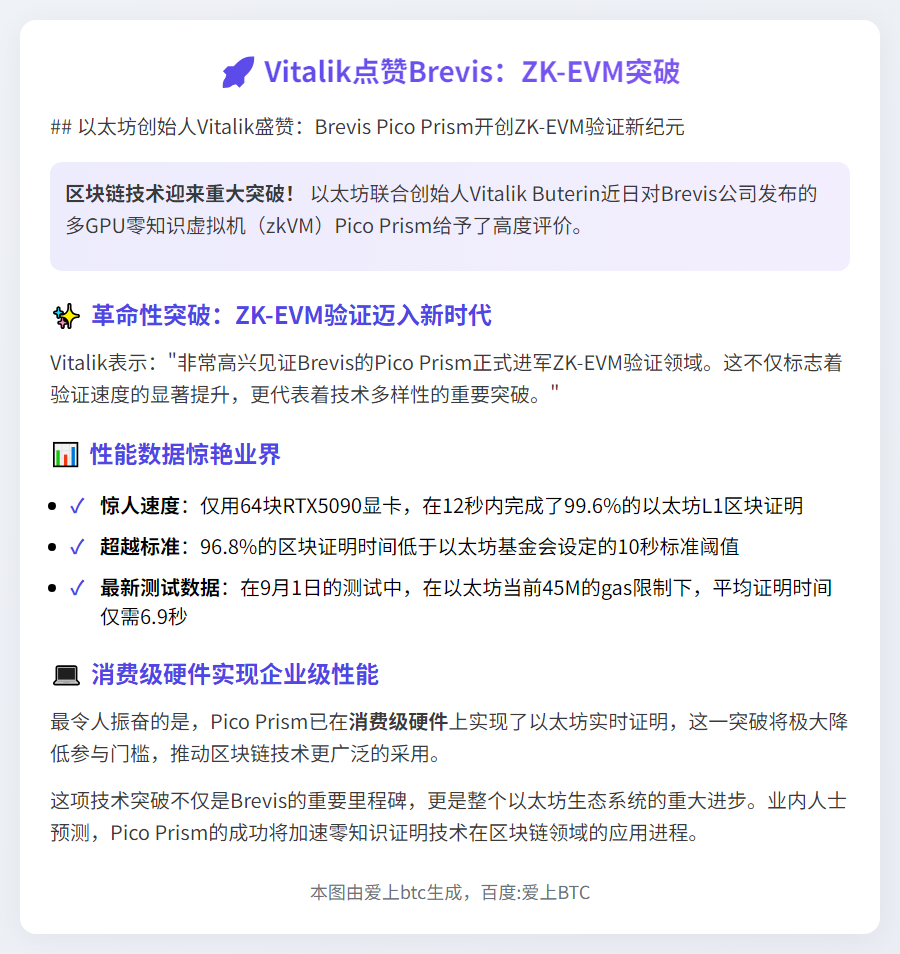 Vitalik点赞Brevis：ZK-EVM突破