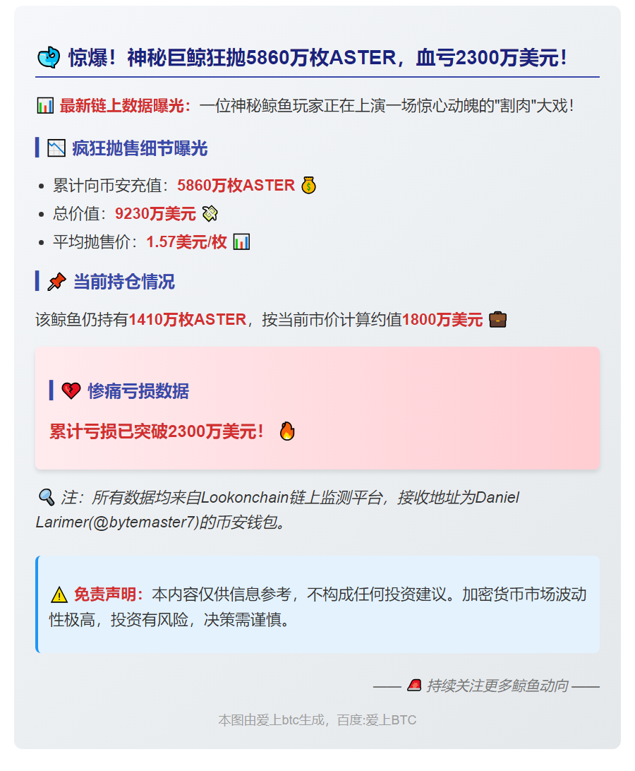 鲸鱼巨亏2300万美金充币安