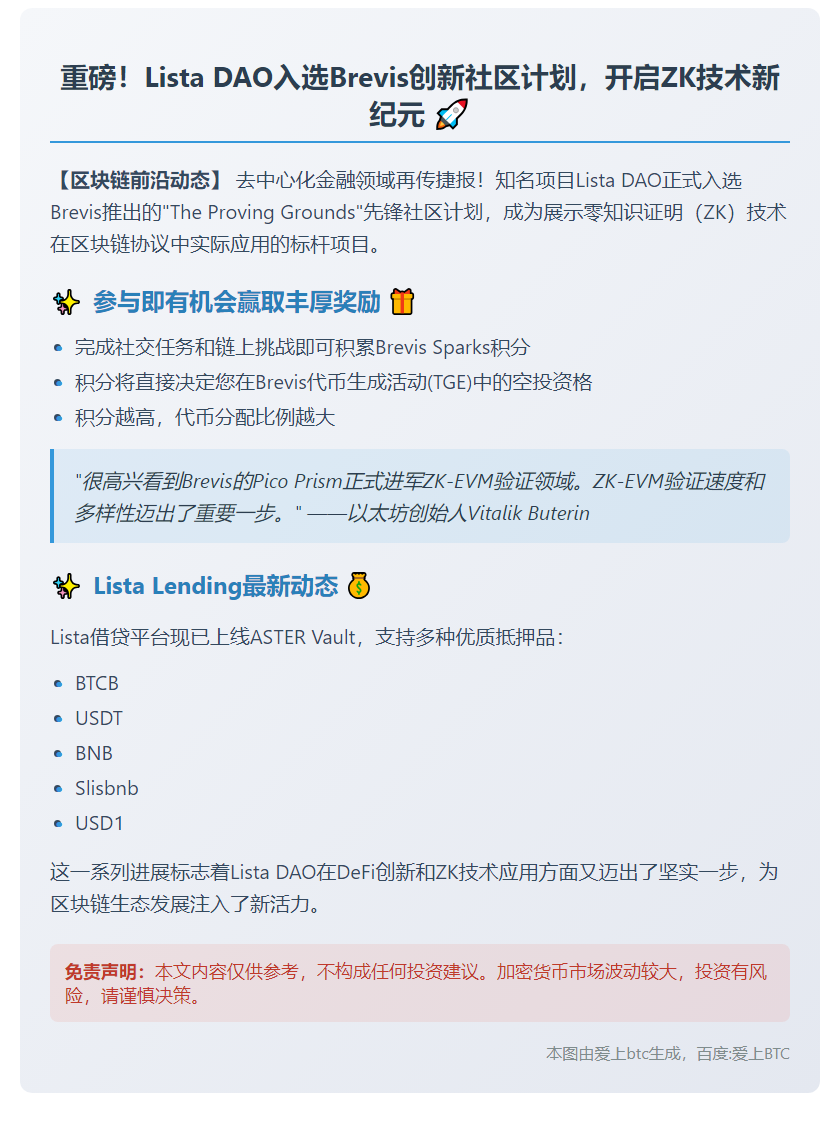 Lista DAO入选Brevis社区活动