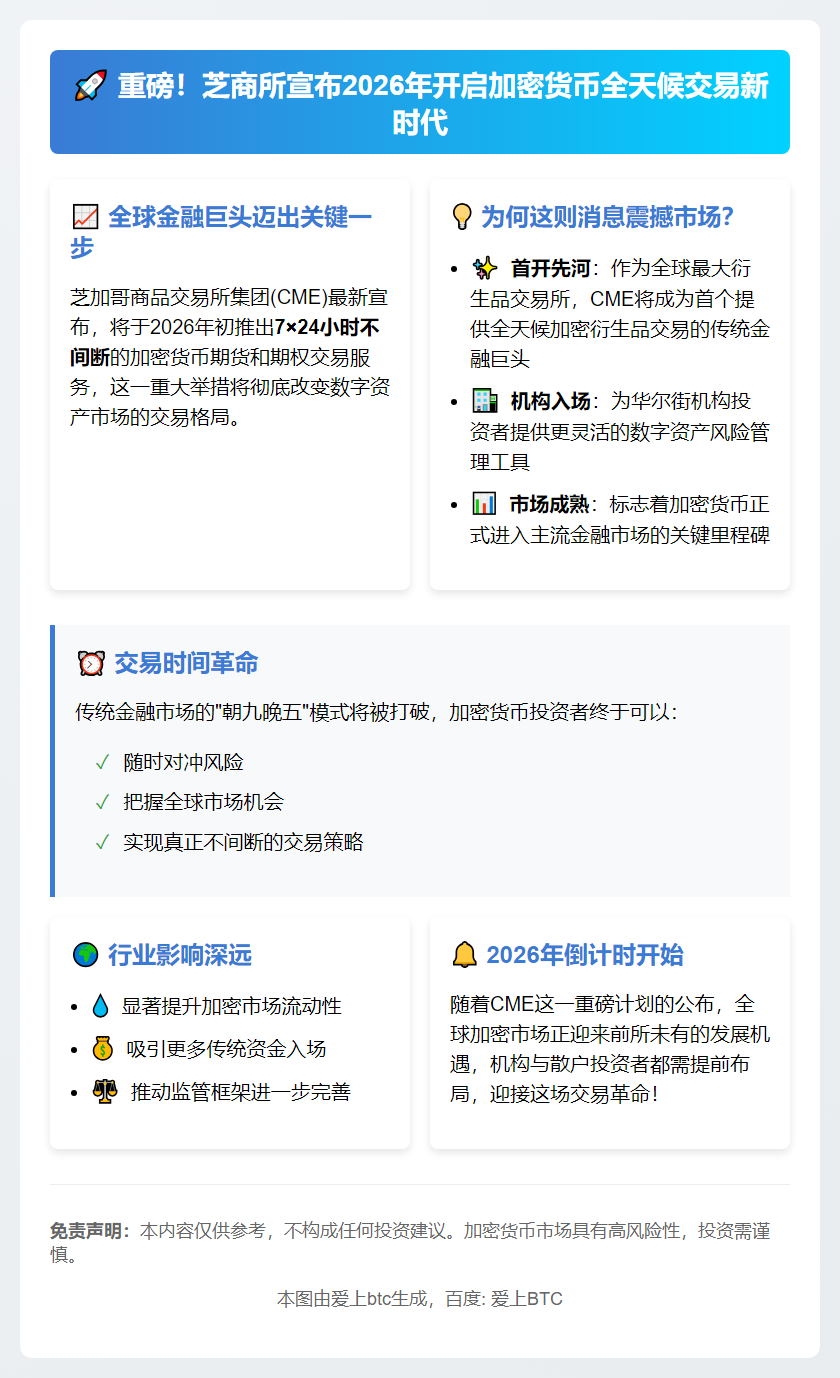 芝商所2026年推全天候加密期货期权