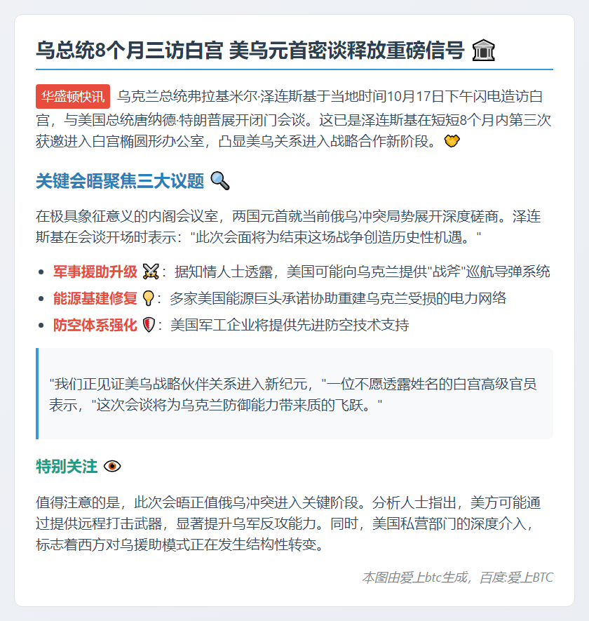 泽连斯基再访美 会晤特朗普