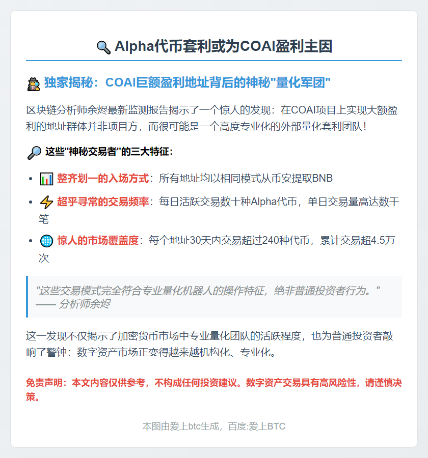 Alpha代币套利或为COAI盈利主因