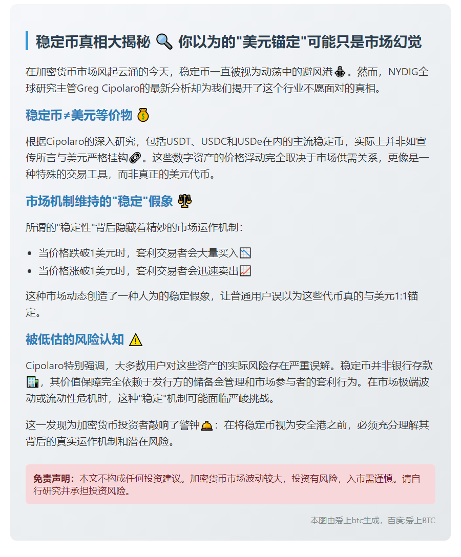 NYDIG：USDT等稳定币仅为交易工具