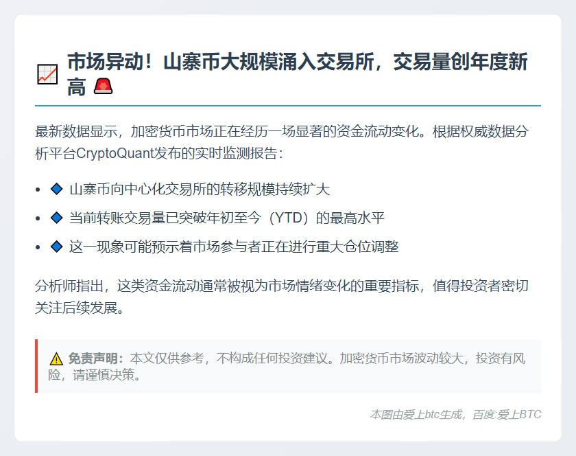 山寨币交易所转账量创年内新高