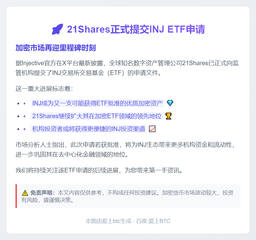 21Shares申请新INJ ETF