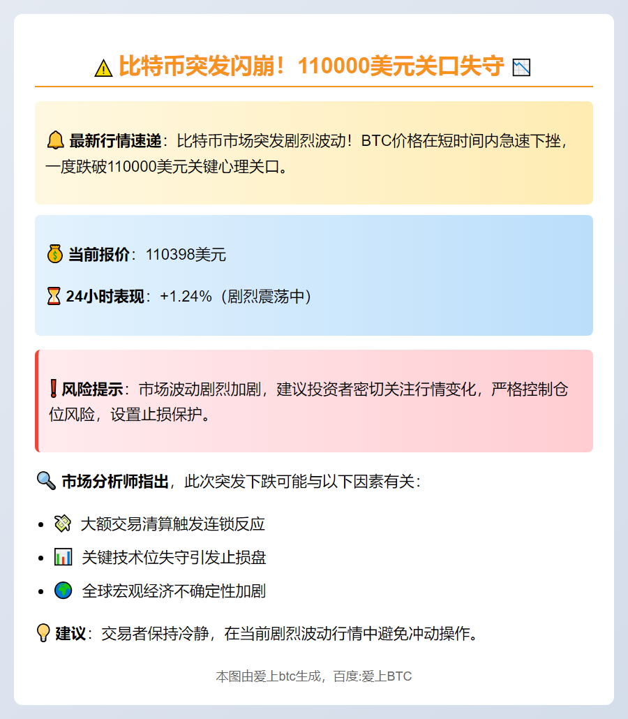 BTC跌破11万美元