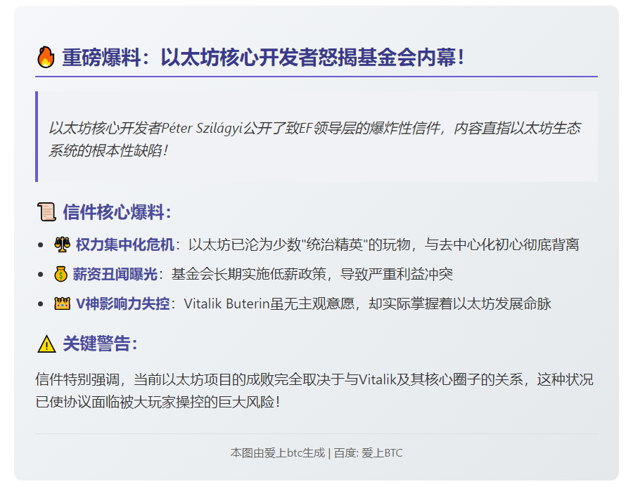 以太坊核心开发者致EF领导层信件曝光