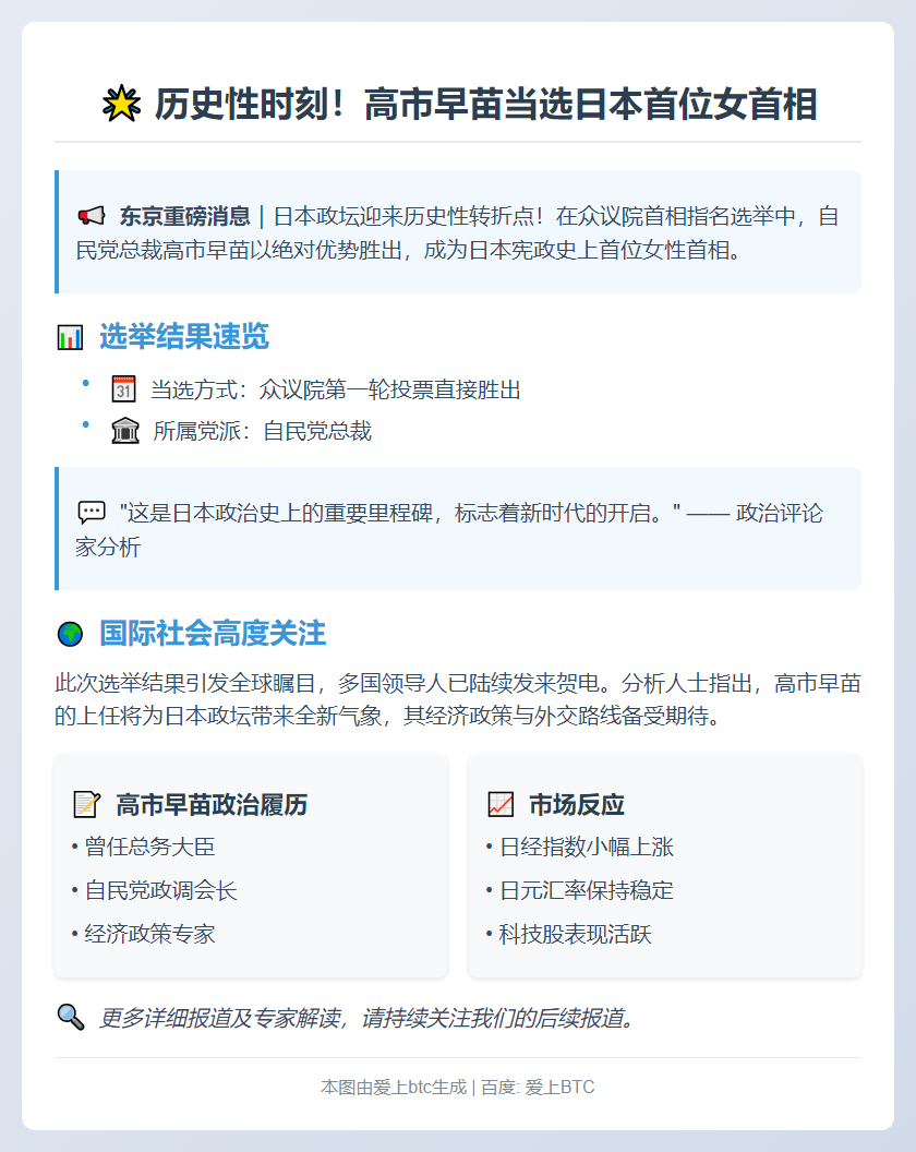 高市早苗当选日首相
