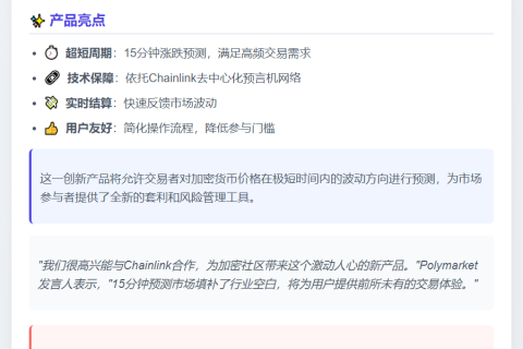 15分钟加密货币涨跌预测上线