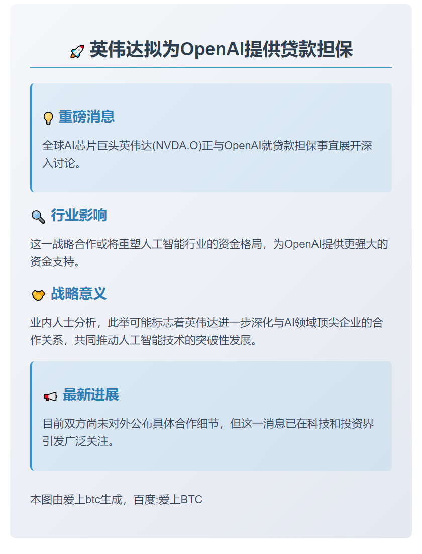 英伟达拟为OpenAI提供贷款担保
