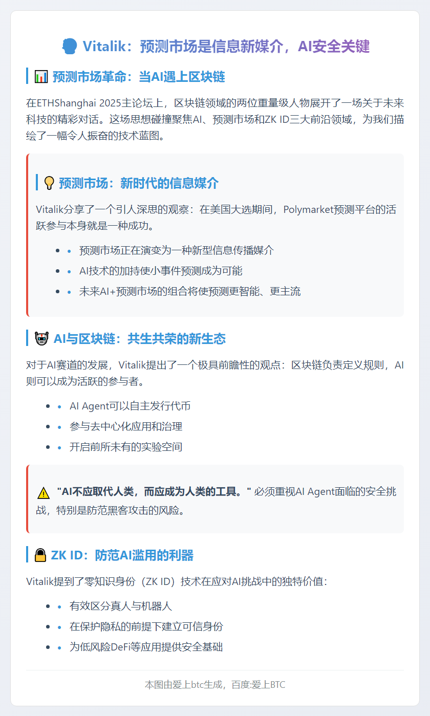Vitalik：预测市场是信息新媒介，AI安全关键