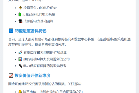 海外矿场转型AI算力中心