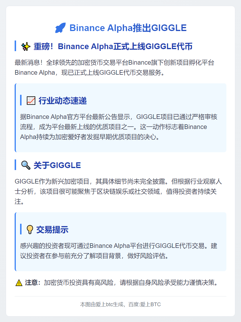 Binance Alpha推出GIGGLE