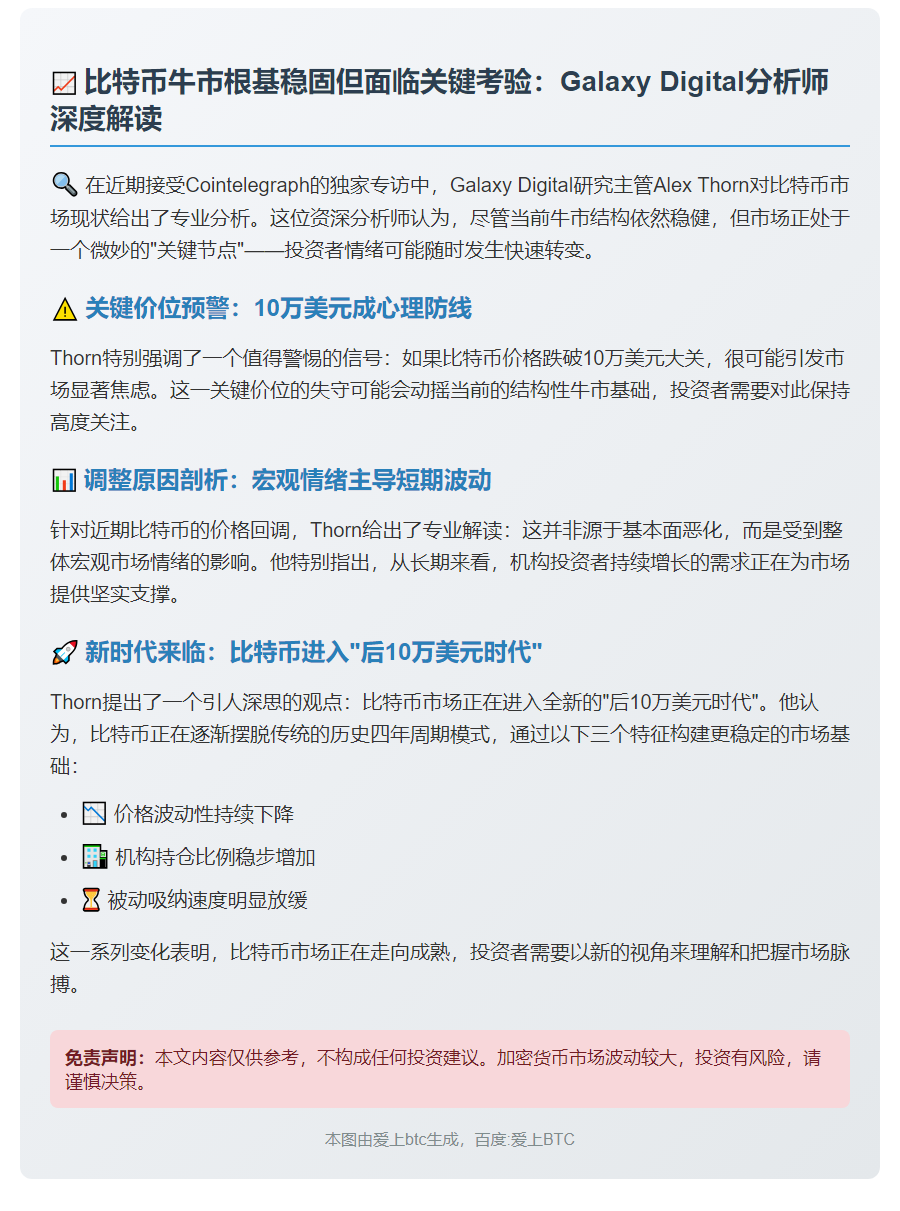 比特币牛市稳固但关键价位存风险