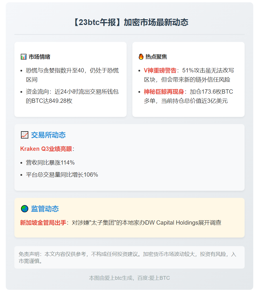 23btc午报 | 10月26日重要动态速览