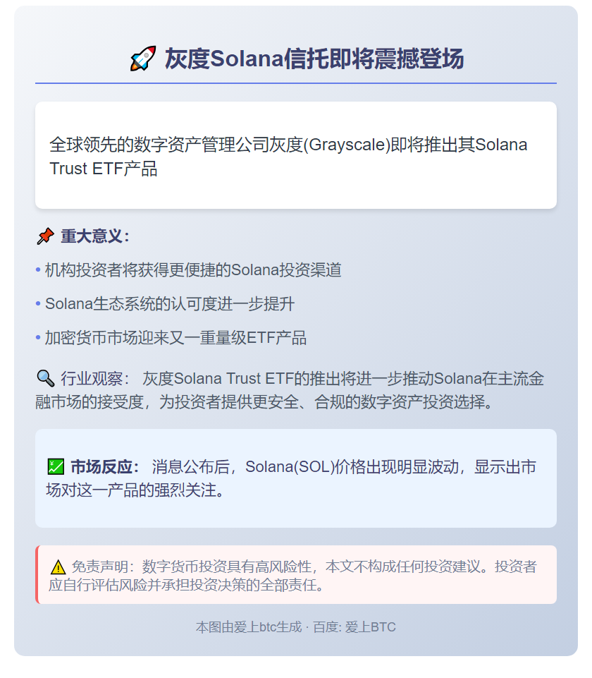 灰度Solana信托10月29日上市