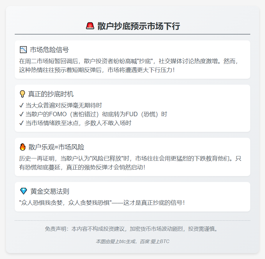 散户抄底预示市场下行