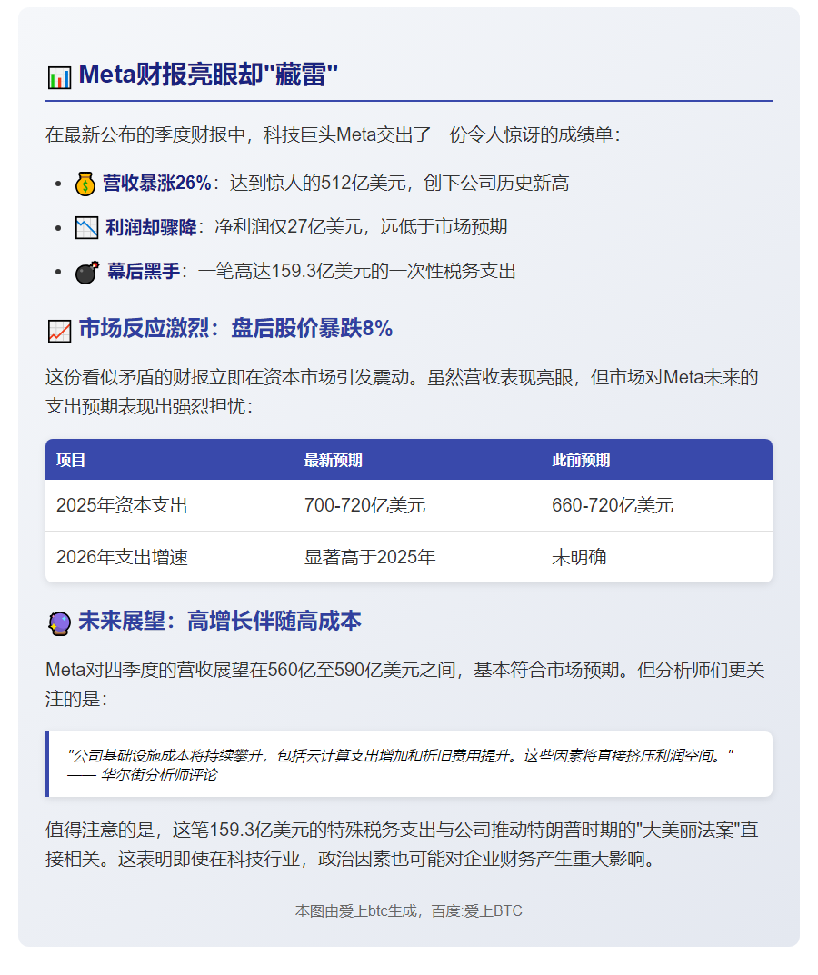 Meta营收新高 利润因税务大减