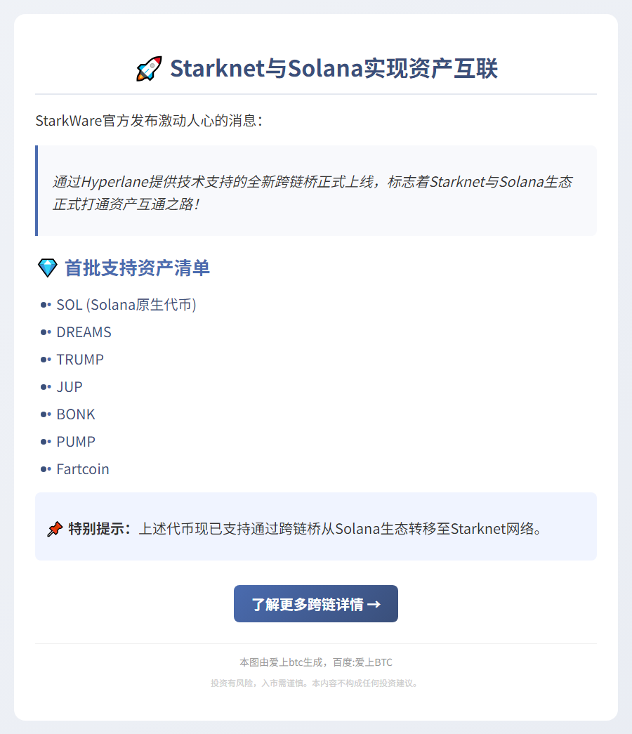 Starknet与Solana资产互通