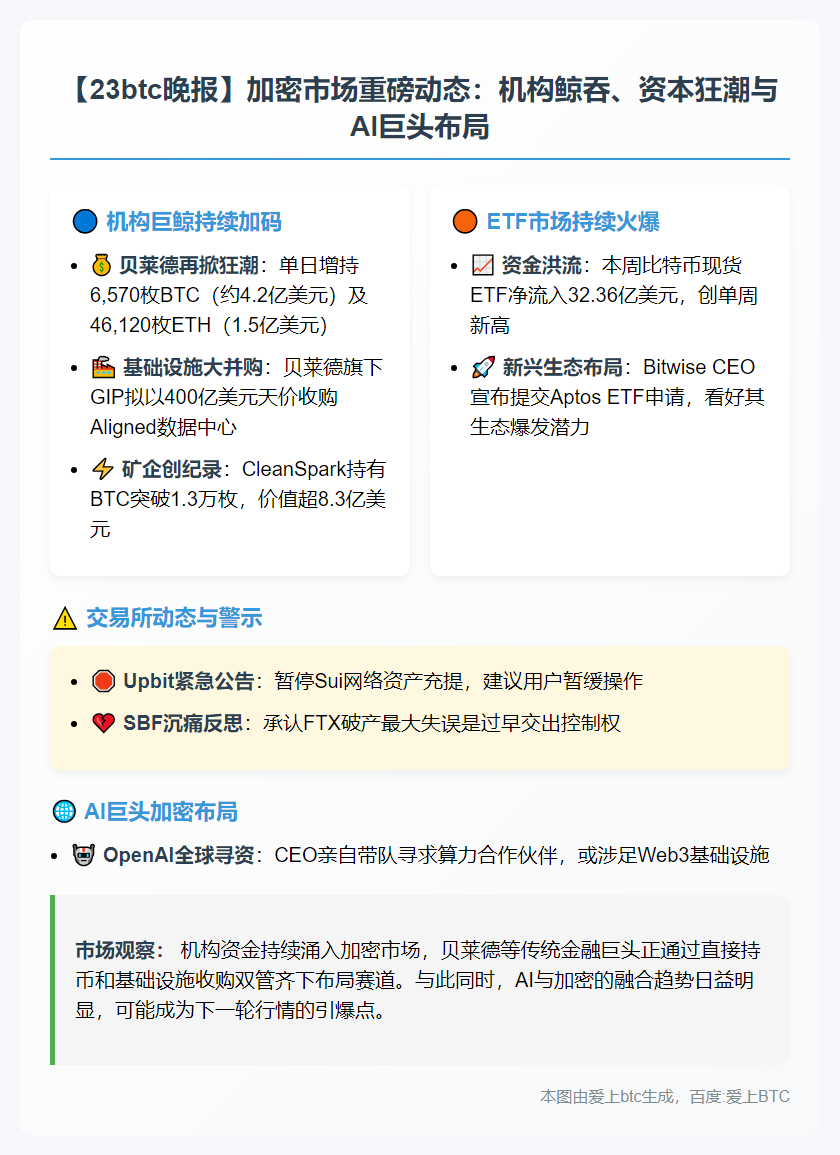 23btc晚报 | 10月4日重要动态速览