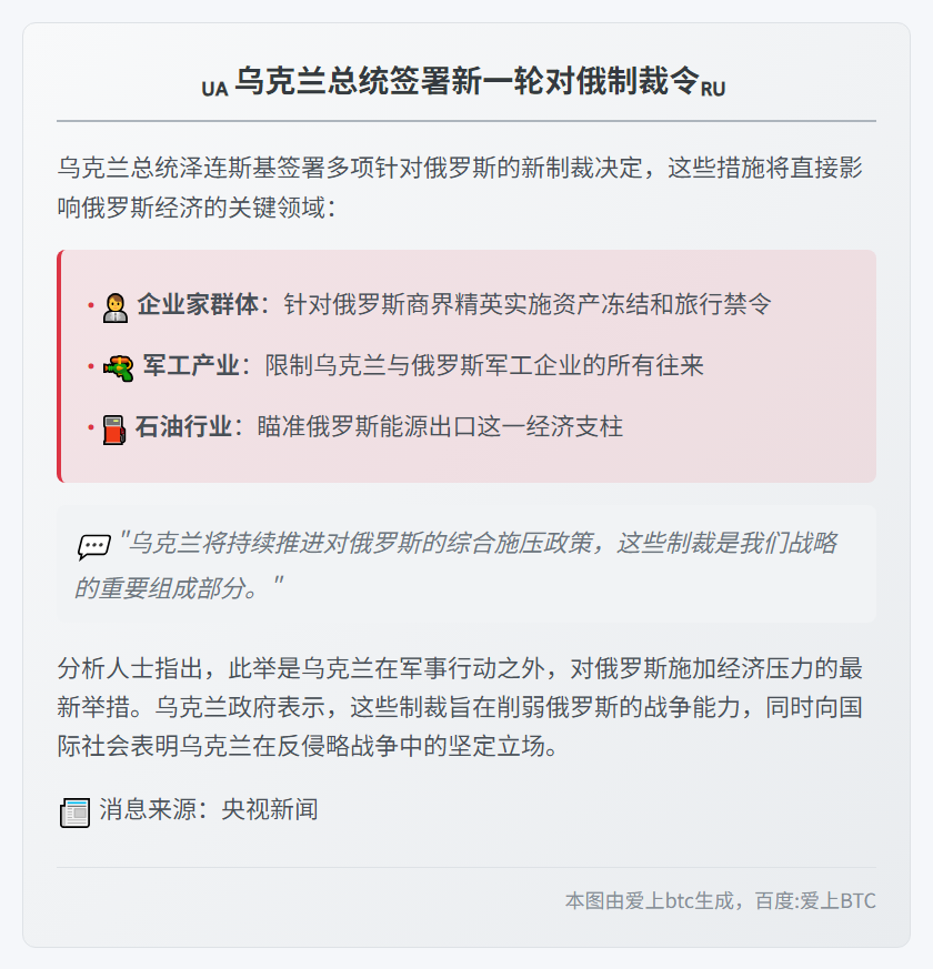 乌总统签署对俄制裁令