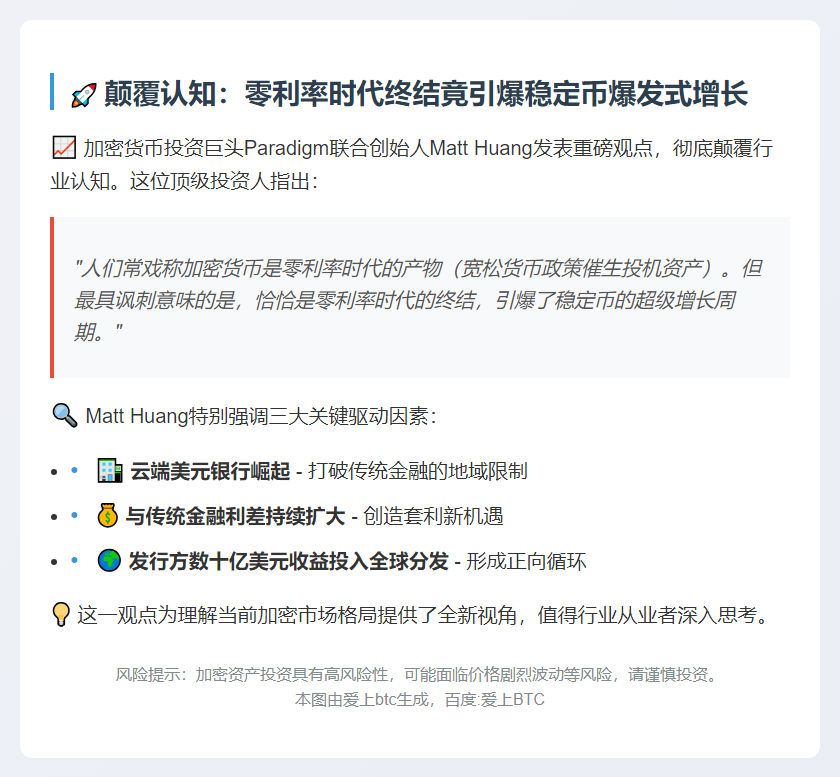 零利率终结催生稳定币超级周期