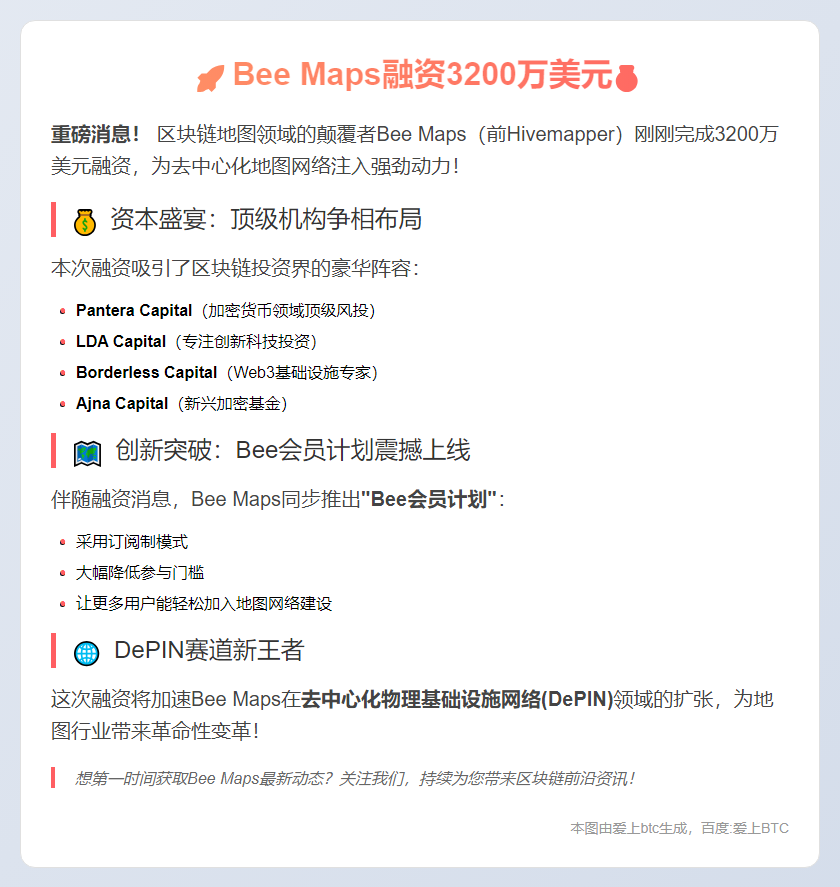 Bee Maps融资3200万美元