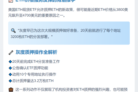 灰度 ETH ETF 质押 3.2 万枚 ETH