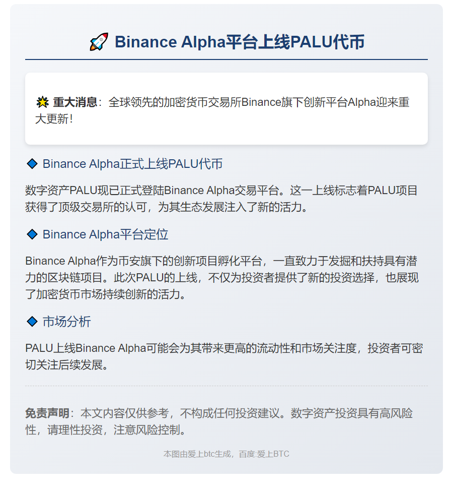 Binance上线PALU