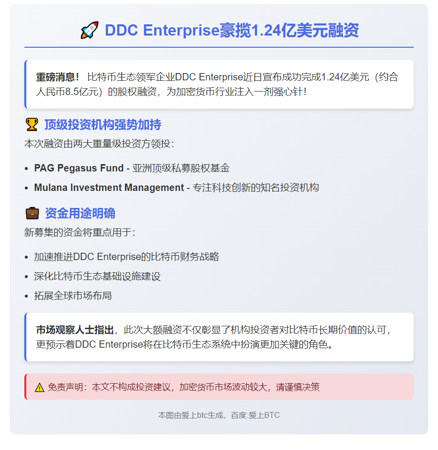 DDC Enterprise获1.24亿美元融资