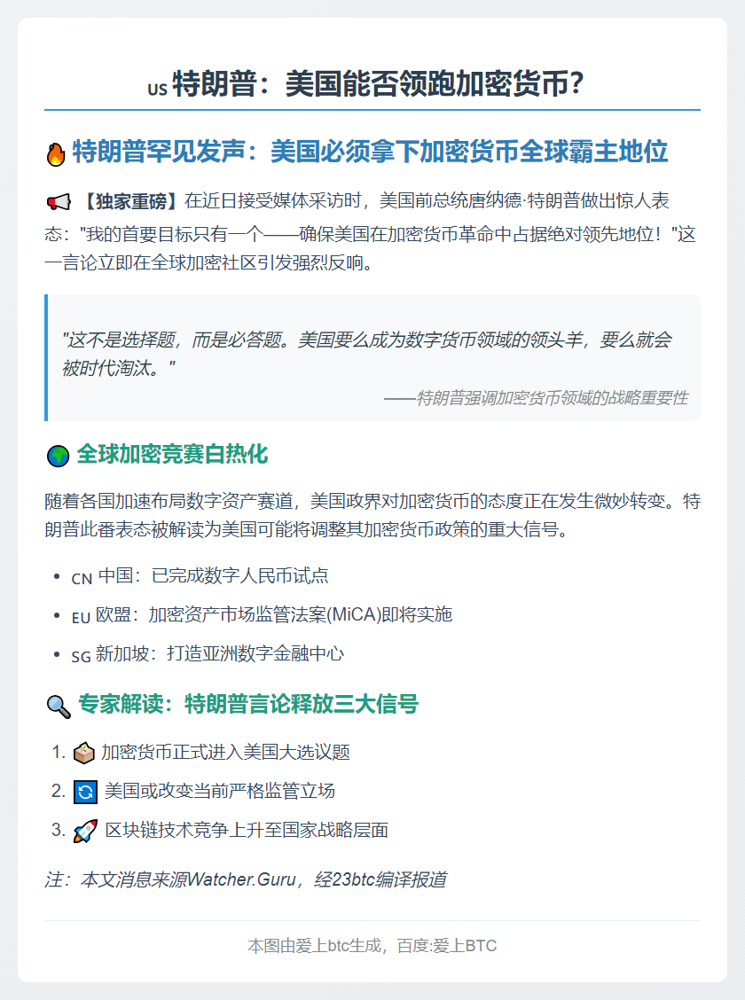 特朗普：美国能否领跑加密货币？