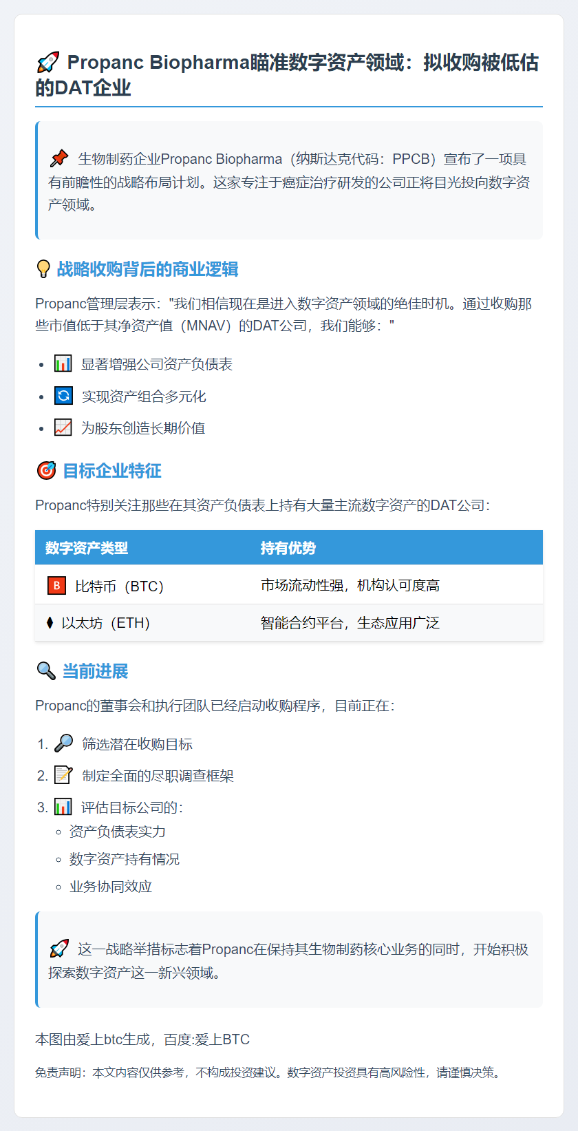 Propanc收购数字资产财务公司