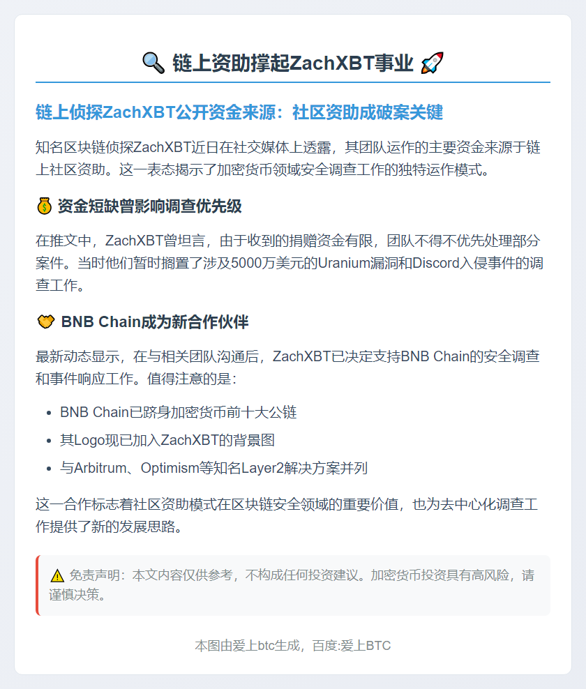 链上资助撑起ZachXBT事业