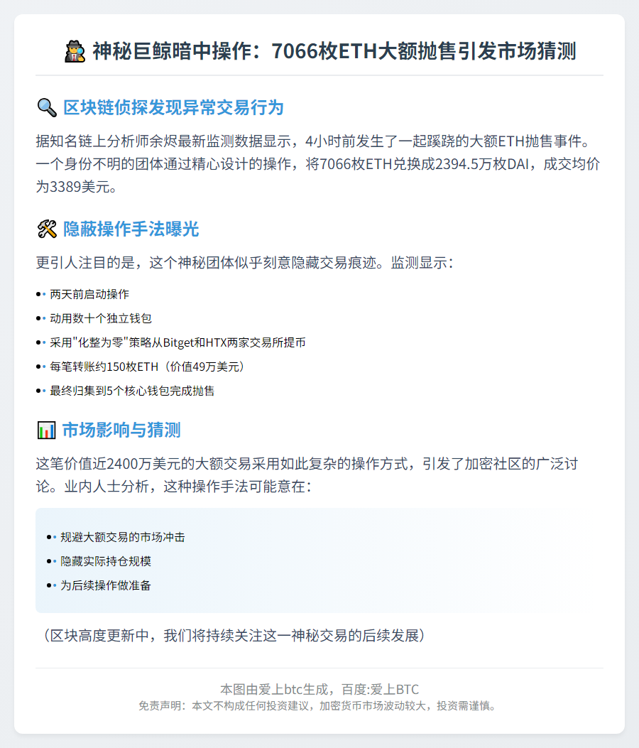 7066枚ETH换2394.5万枚DAI