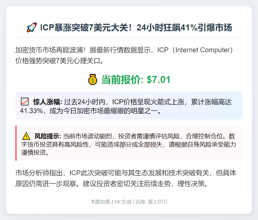 ICP突破7美元