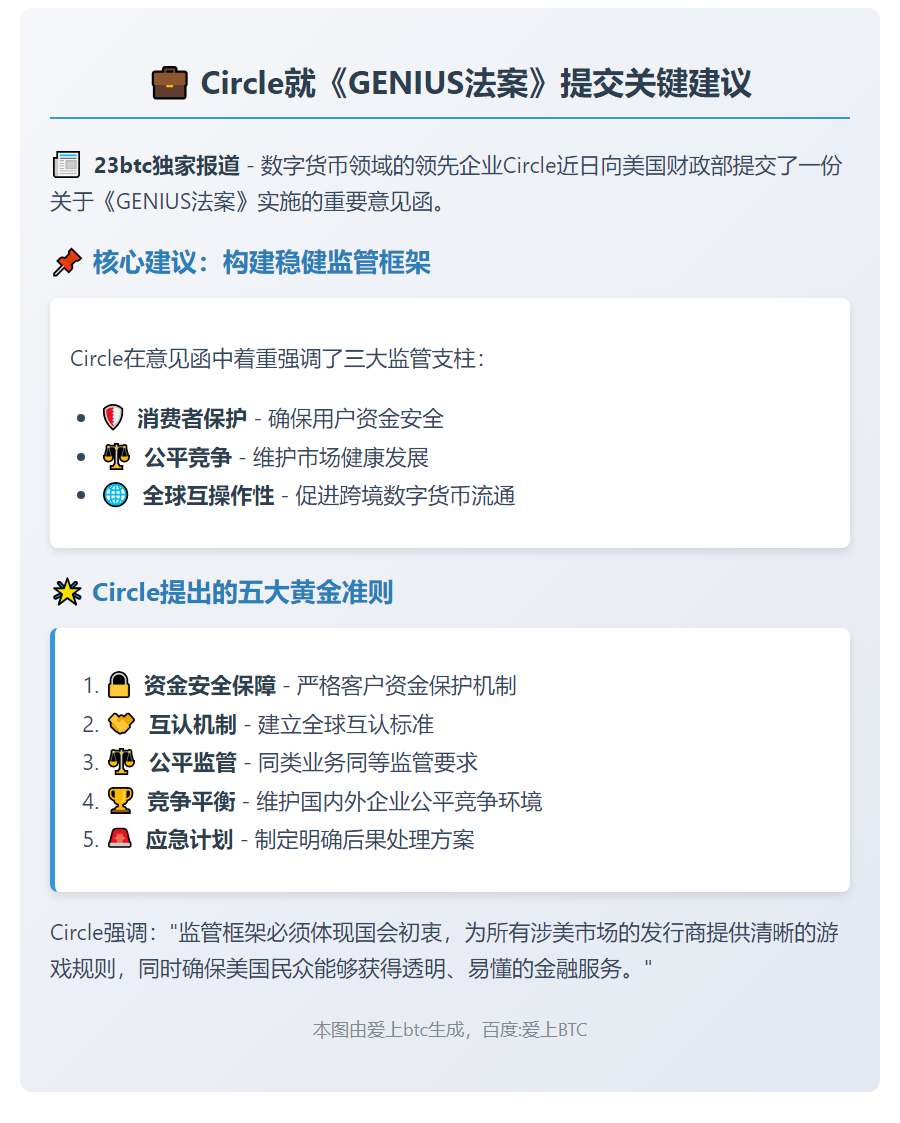Circle就《GENIUS法案》提交意见