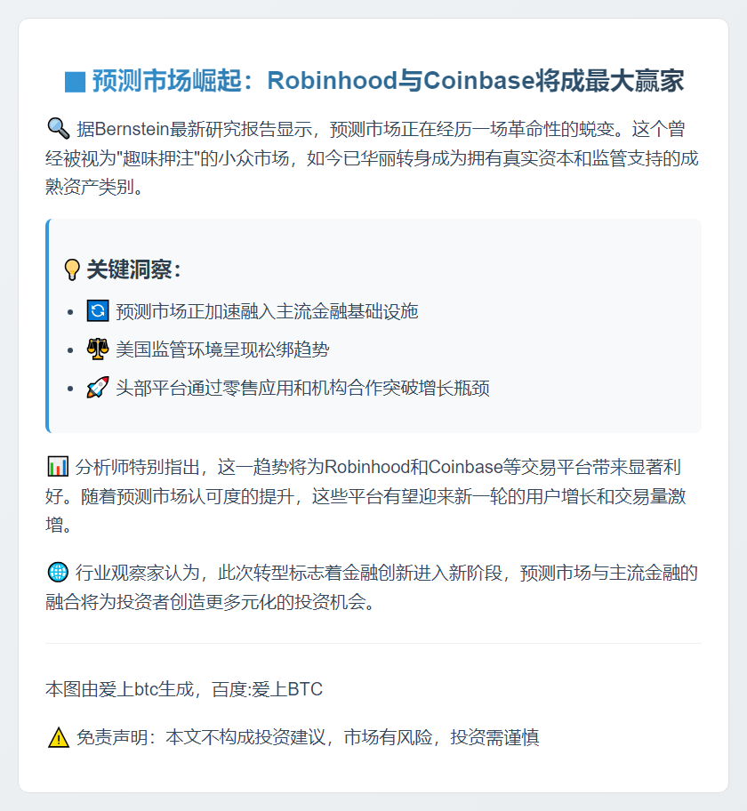 Robinhood与Coinbase将受益于预测市场