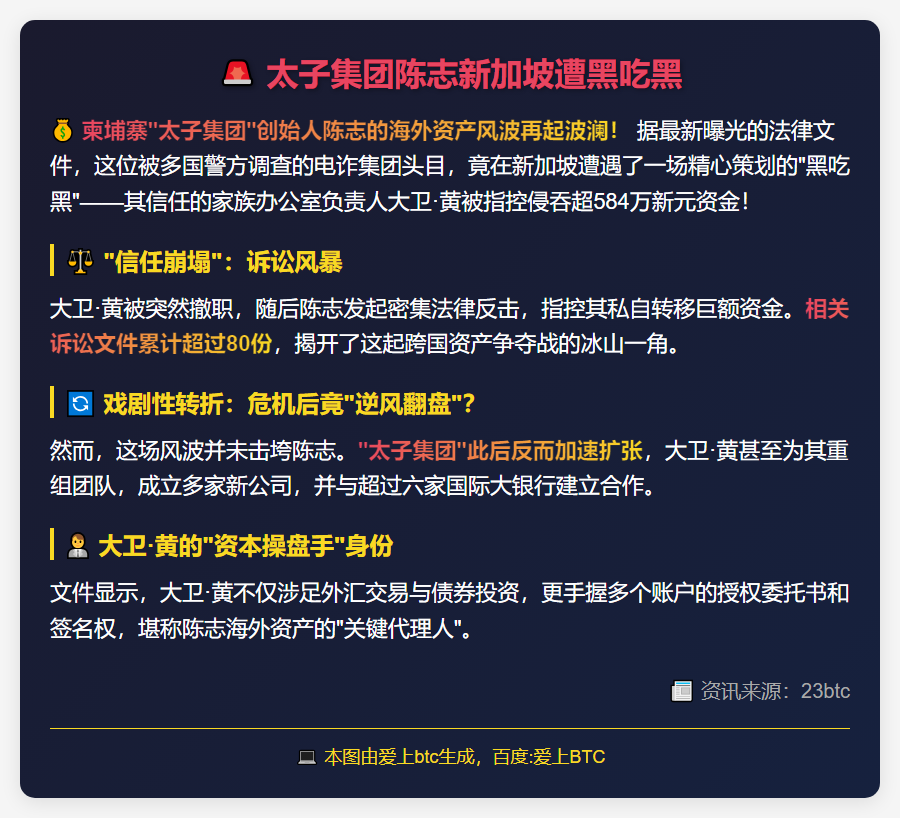 太子集团陈志新加坡遭黑吃黑