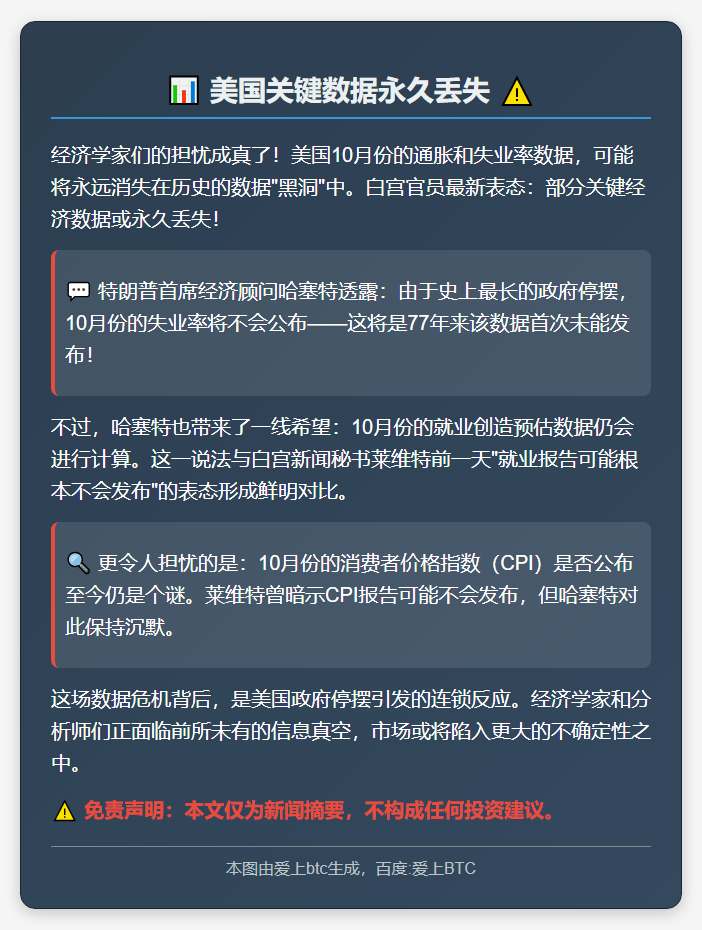 美国关键数据永久丢失