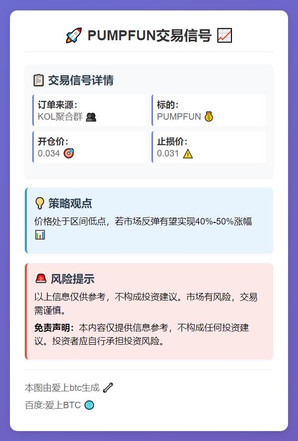 PUMPFUN交易信号
