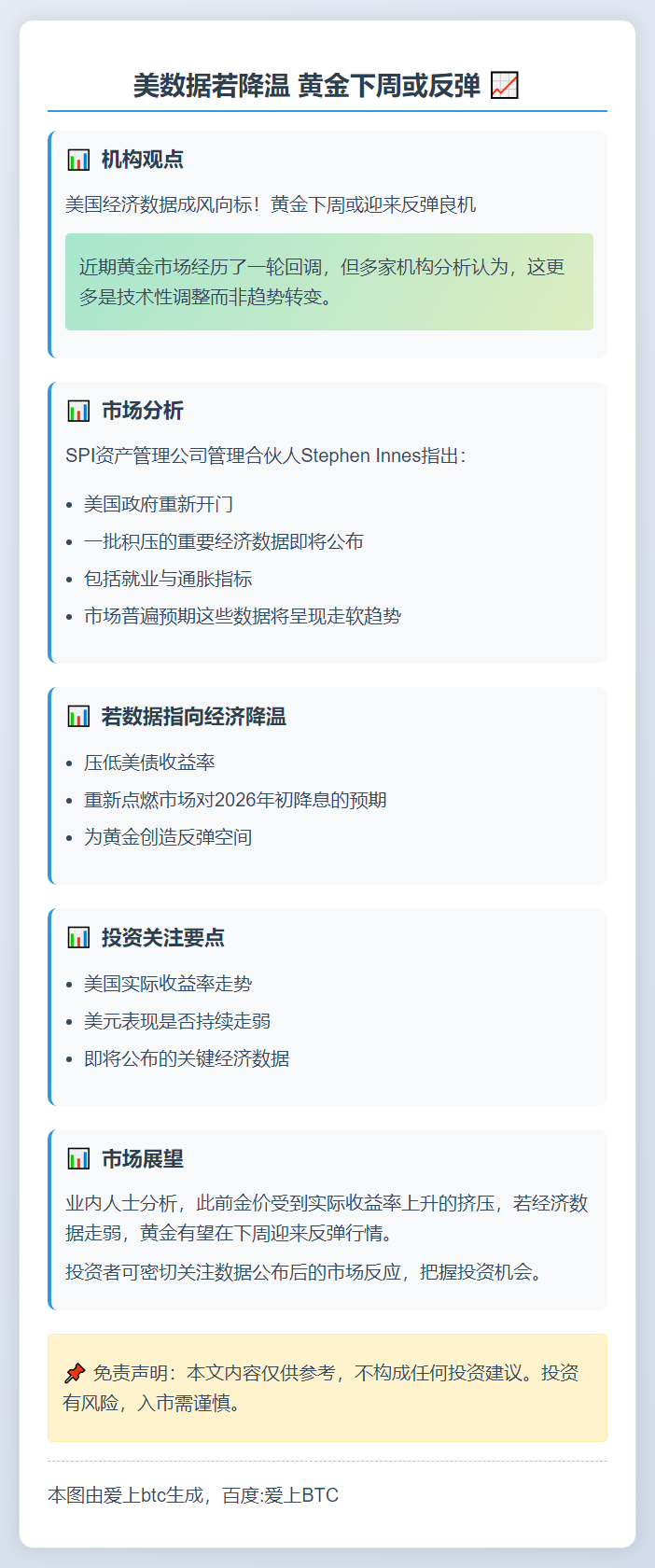 美数据若降温 黄金下周或反弹