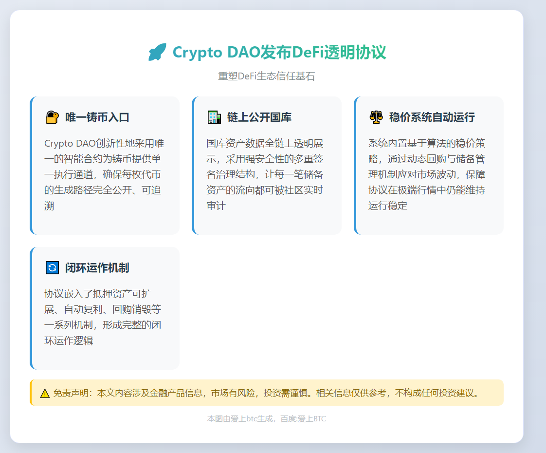 Crypto DAO发布DeFi透明协议