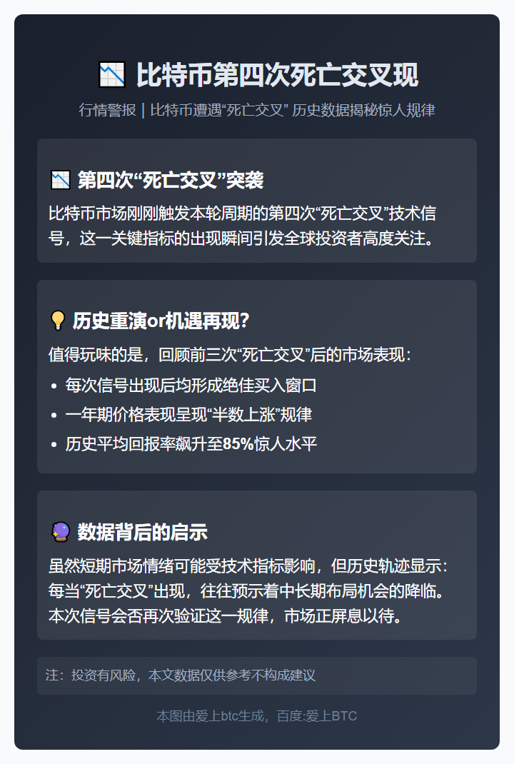 比特币第四次死亡交叉现